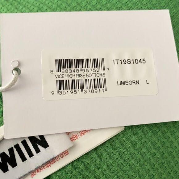 PacSun TWIIN Vice Thin Band Green Bikini Bottom NWT Size L - Picture 7 of 9